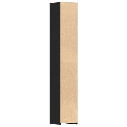 Mobile da Bagno Rovere Nero 30x30x183,5 cm in Truciolato | homemem39