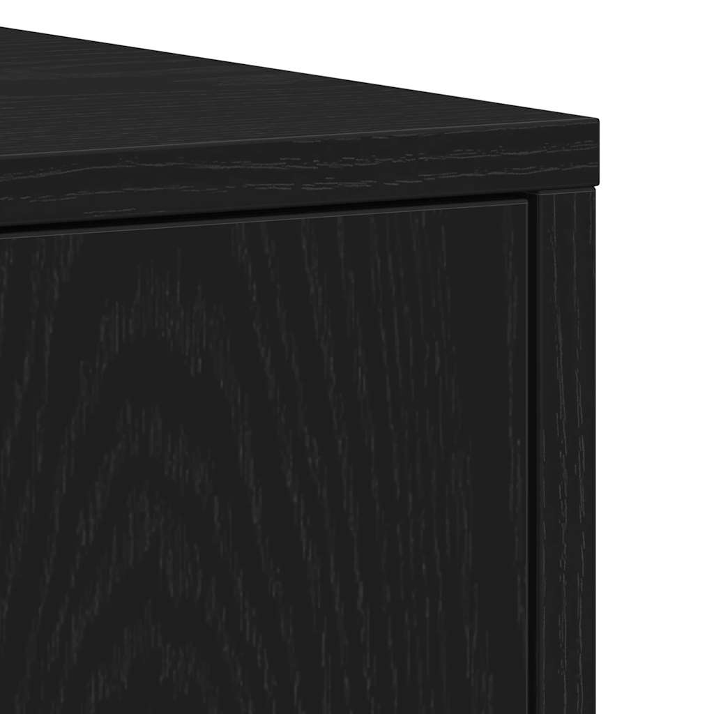 Mobile da Bagno Rovere Nero 30x30x183,5 cm in Truciolato | homemem39