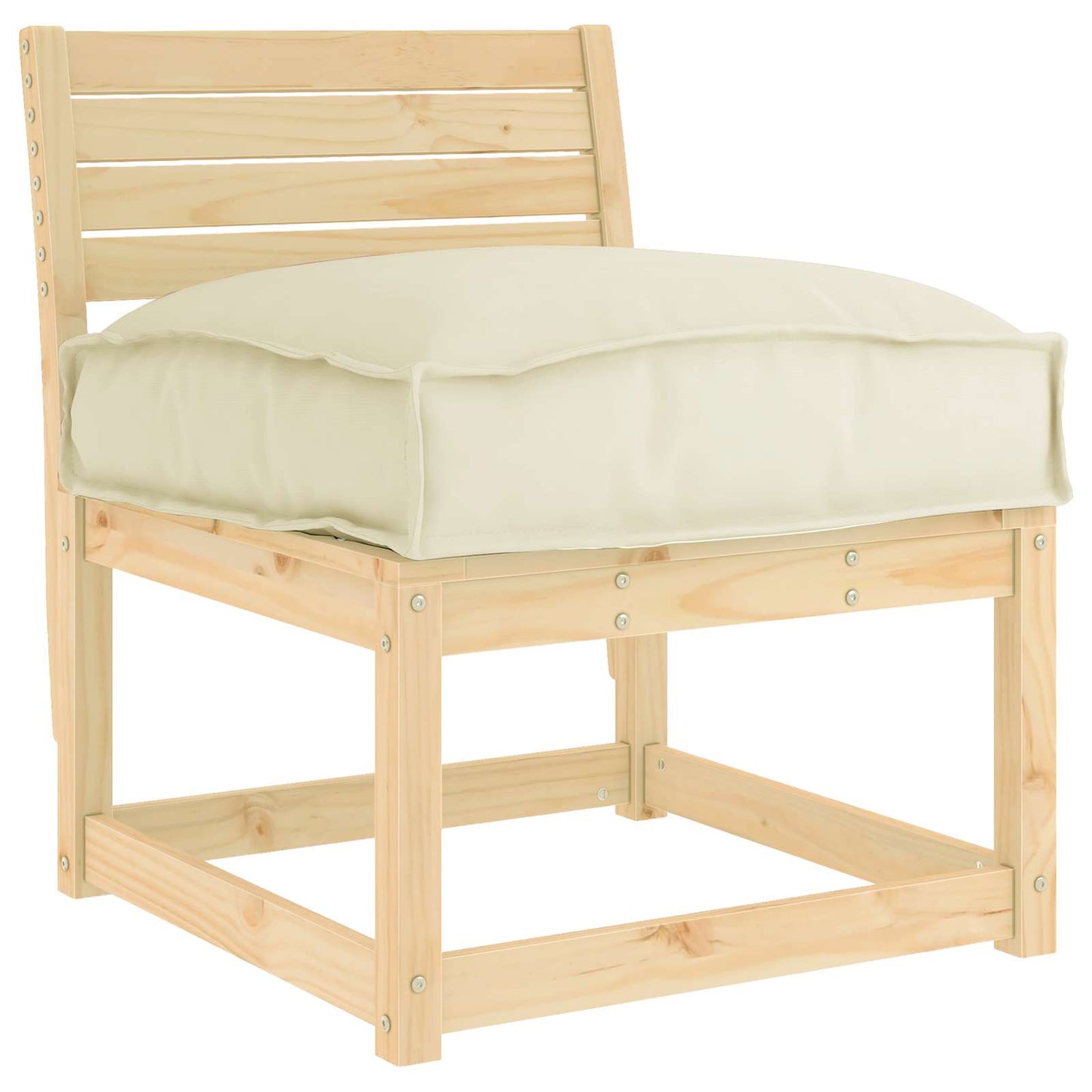 Cuscino Crema 50 x 50 x 12 cm Tessuto Oxford | homemem39