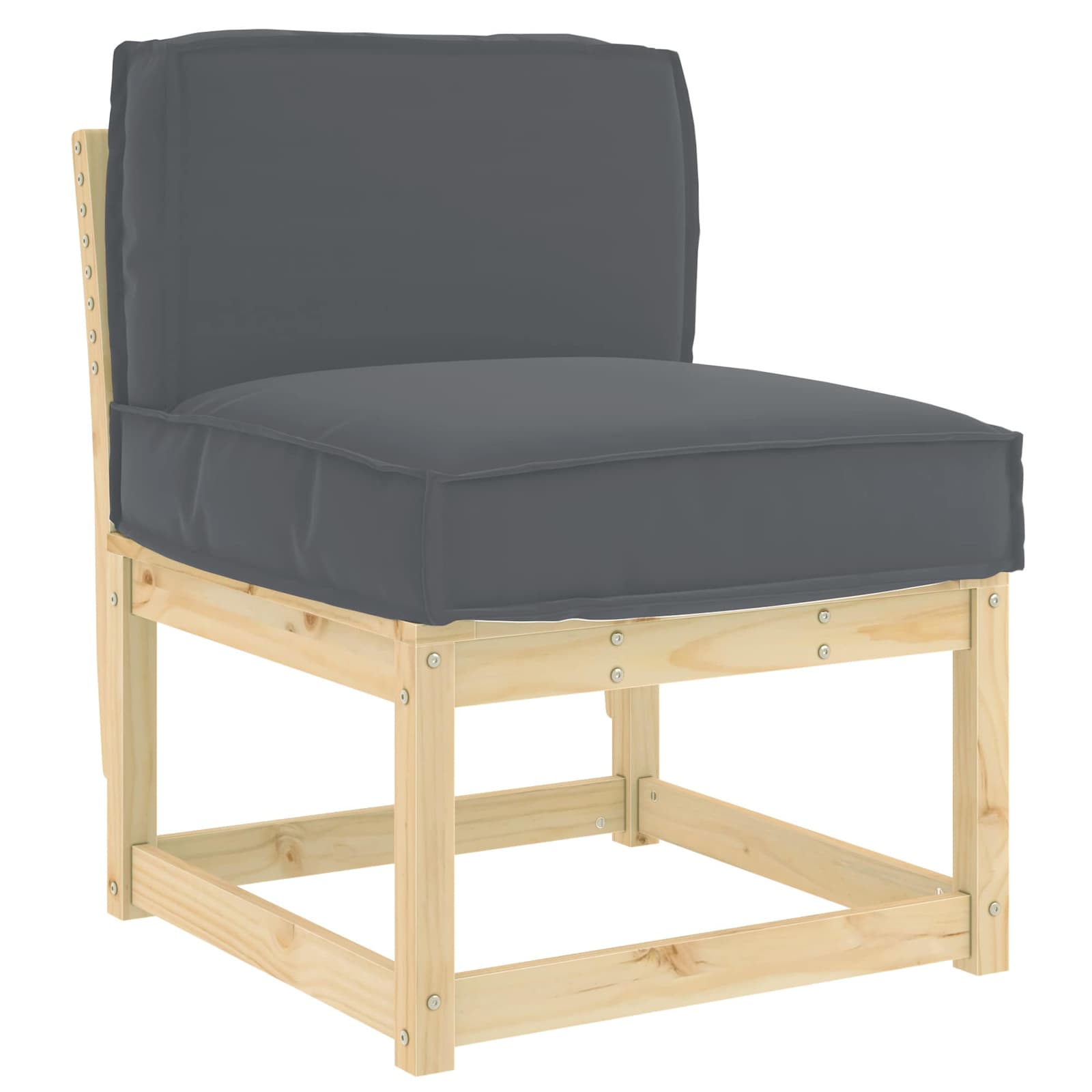 Cuscino Antracite 60 x 40 x 12 cm Tessuto Oxford | homemem39