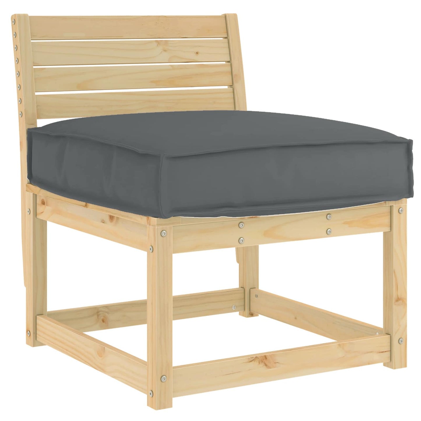 Cuscino Antracite 60 x 60 x 12 cm Tessuto Oxford