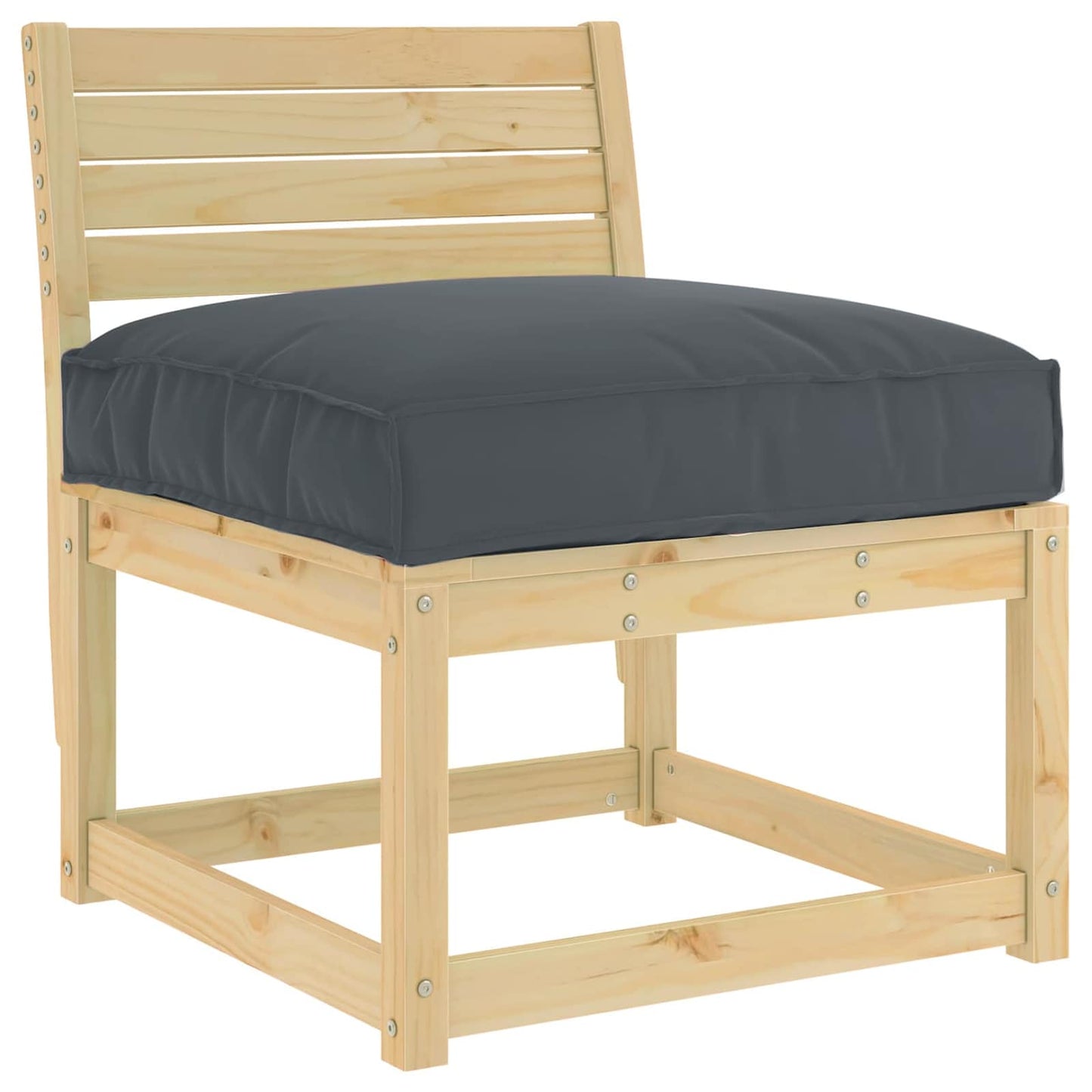 Cuscino Antracite 70 x 70 x 12 cm Tessuto Oxford | homemem39