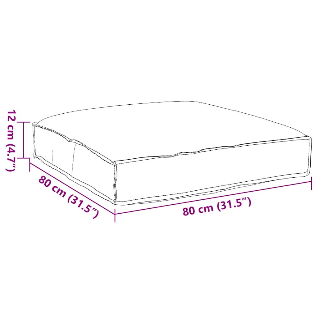 Cuscino Grigio 80 x 80 x 12 cm Tessuto Oxford | homemem39