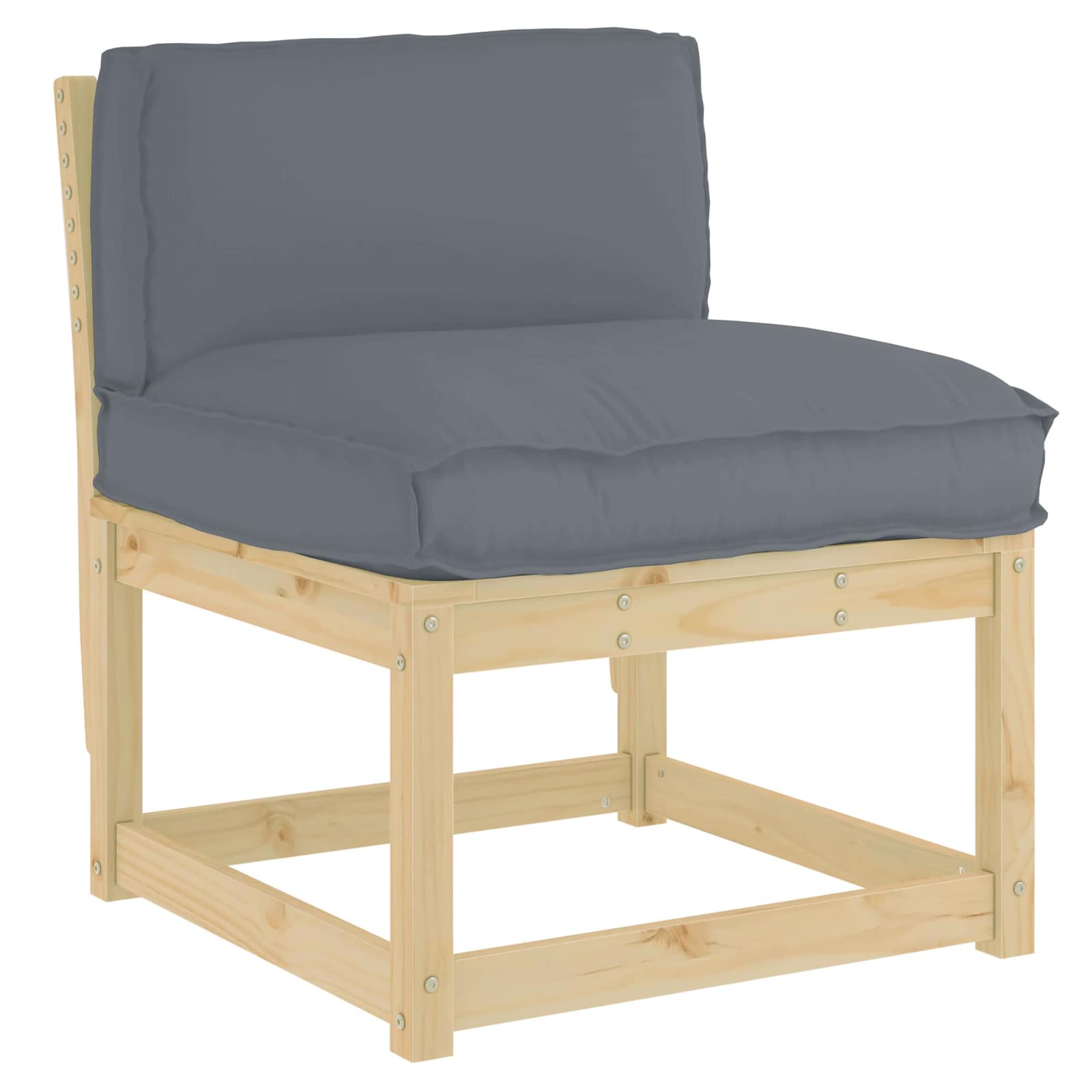 Cuscino Antracite 70 x 40 x 12 cm Tessuto Oxford | homemem39