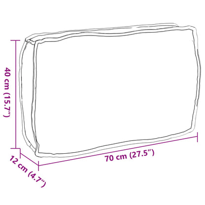 Cuscino Beige 70 x 40 x 12 cm Tessuto Oxford