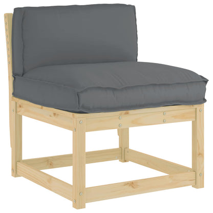 Cuscino Antracite 80 x 40 x 12 cm Tessuto Oxford | homemem39