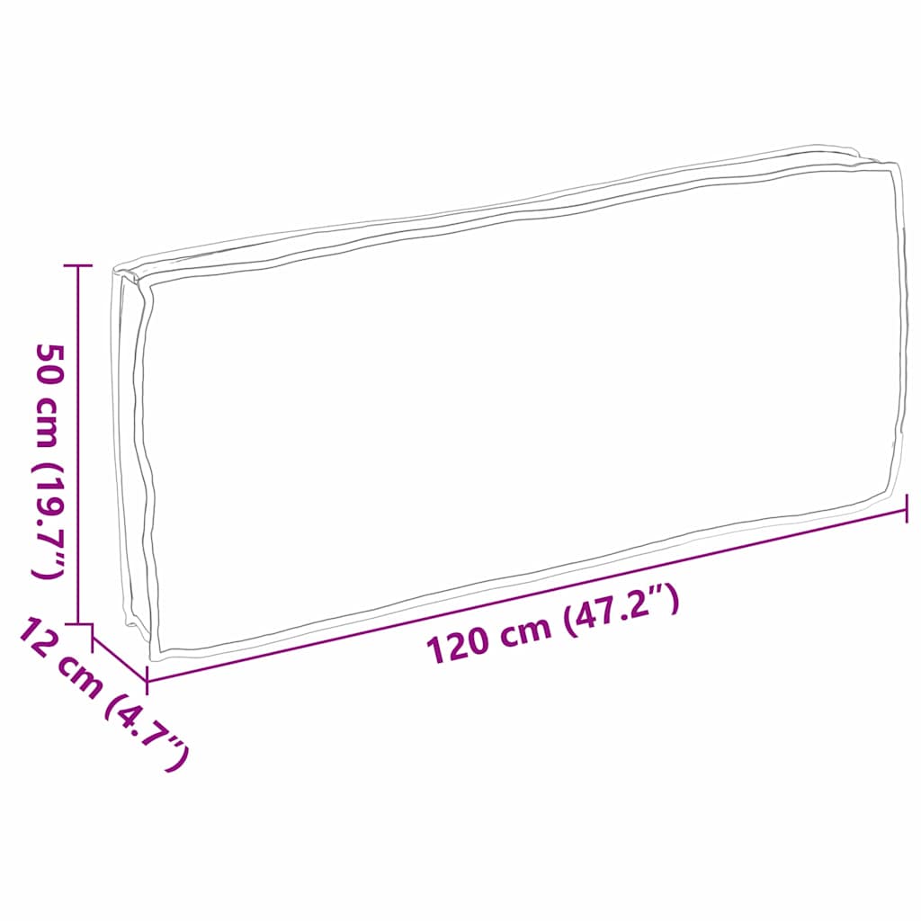 Cuscino Grigio 120 x 50 x 12 cm Tessuto Oxford | homemem39