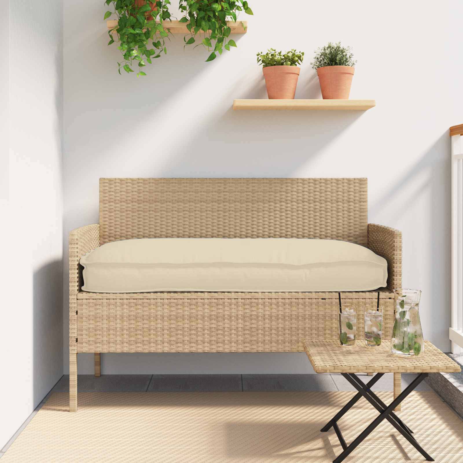 Cuscino Beige 120 x 60 x 12 cm Tessuto Oxford | homemem39