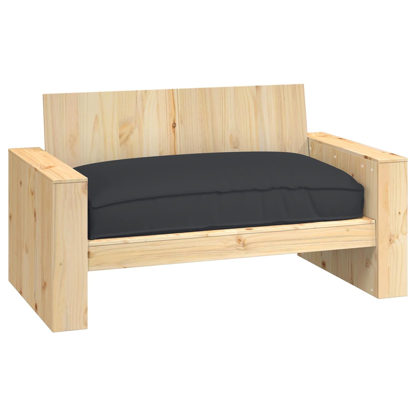 Cuscino Nero 120 x 80 x 12 cm Tessuto Oxford