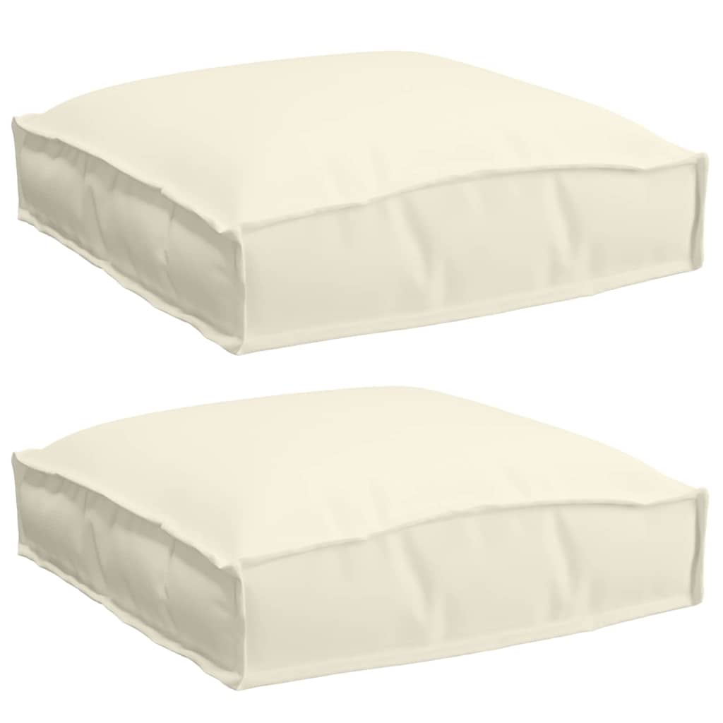 Cuscino 2 pcs Crema 40 x 40 x 8 cm Tessuto Oxford | homemem39