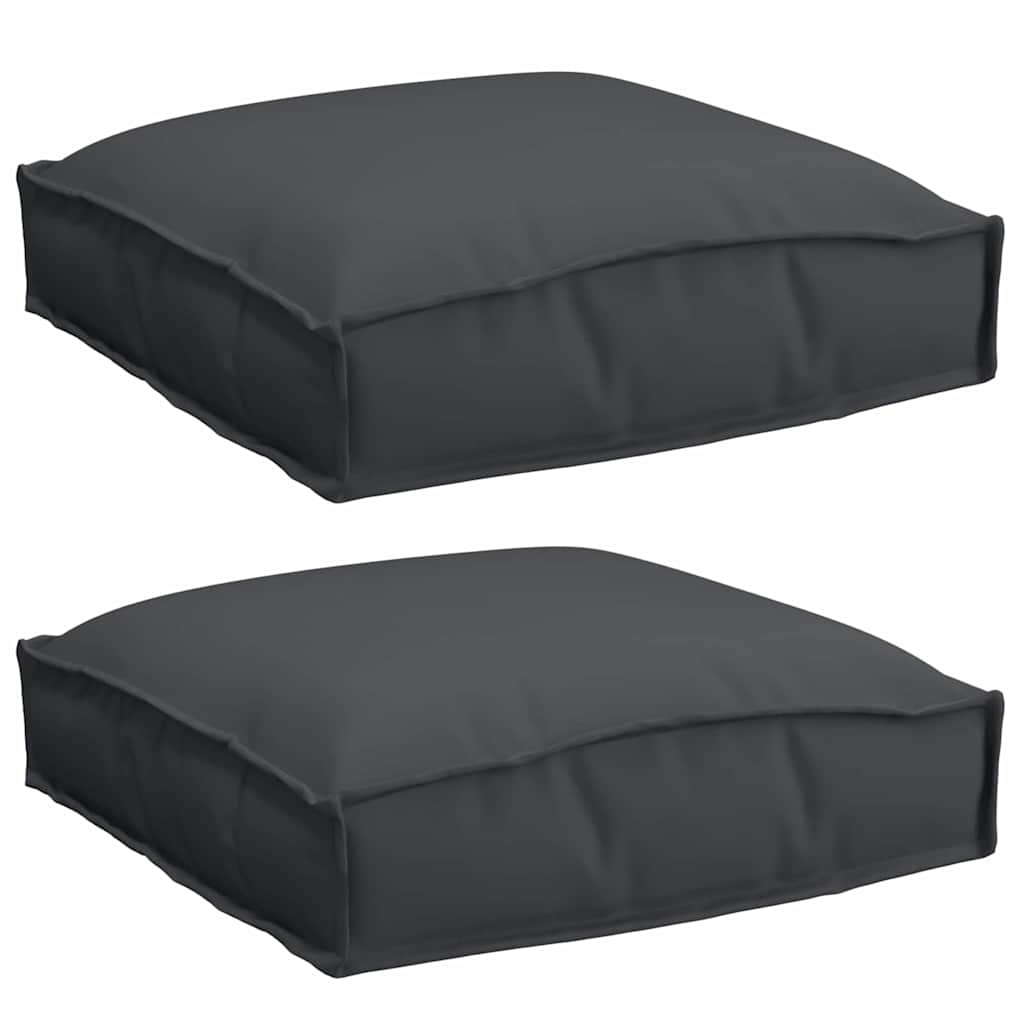 Cuscino 2 pcs Nero 40 x 40 x 8 cm Tessuto Oxford | homemem39