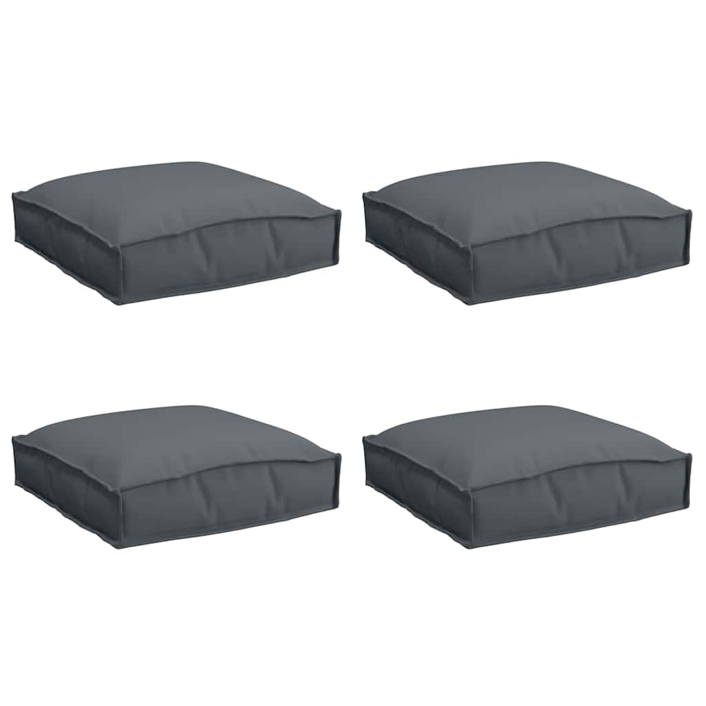 Cuscino 4 pcs Antracite 40 x 40 x 8 cm Tessuto Oxford | homemem39