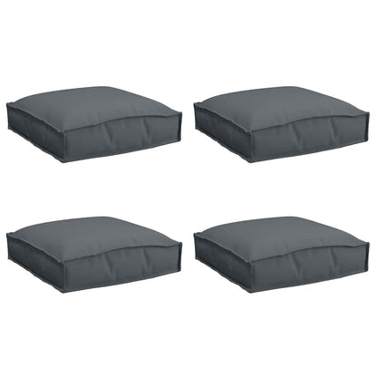 Cuscino 4 pcs Antracite 40 x 40 x 8 cm Tessuto Oxford