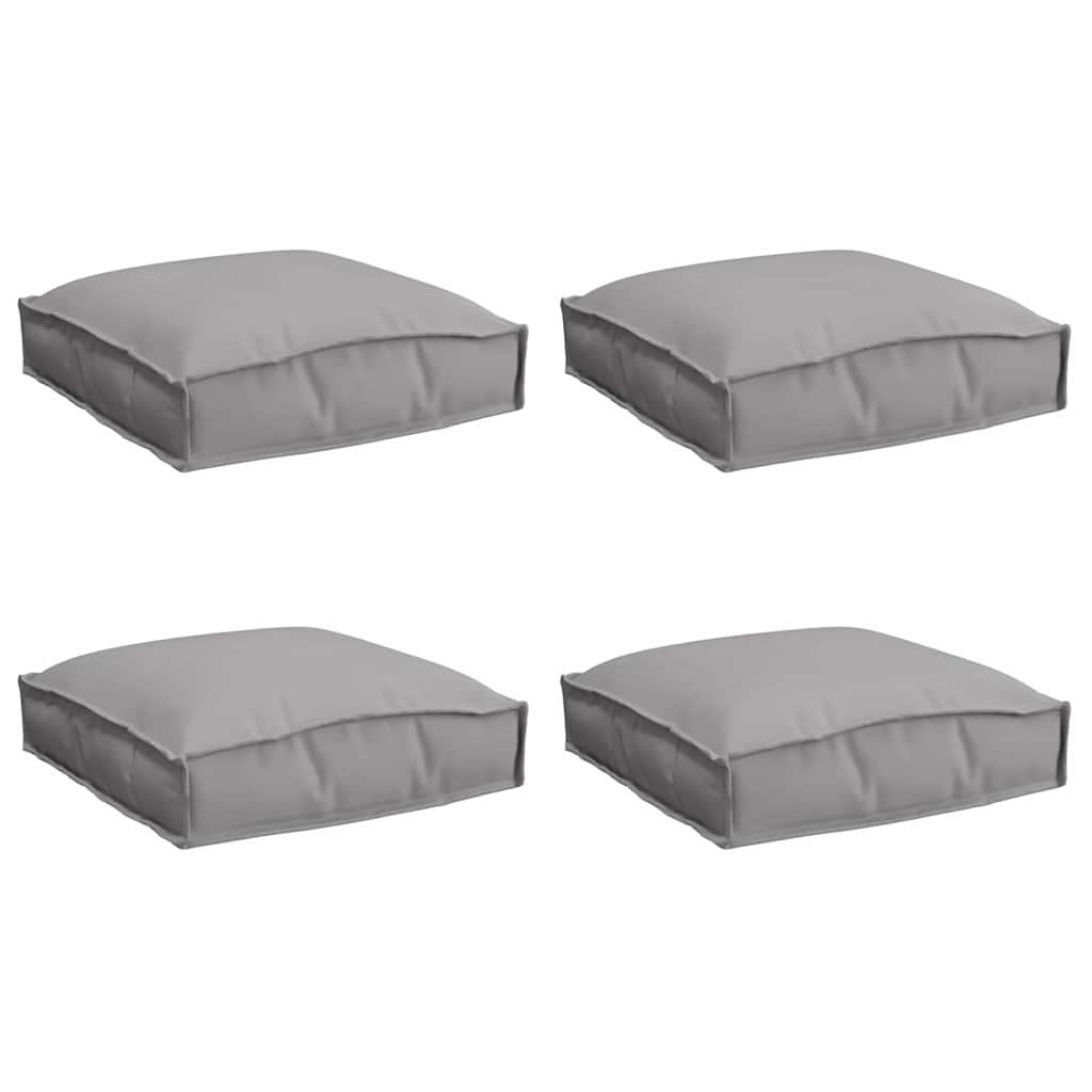 Cuscino 4 pcs Grigio 40 x 40 x 8 cm Tessuto Oxford