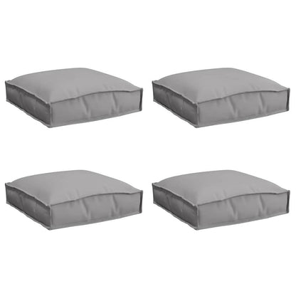 Cuscino 4 pcs Grigio 40 x 40 x 8 cm Tessuto Oxford