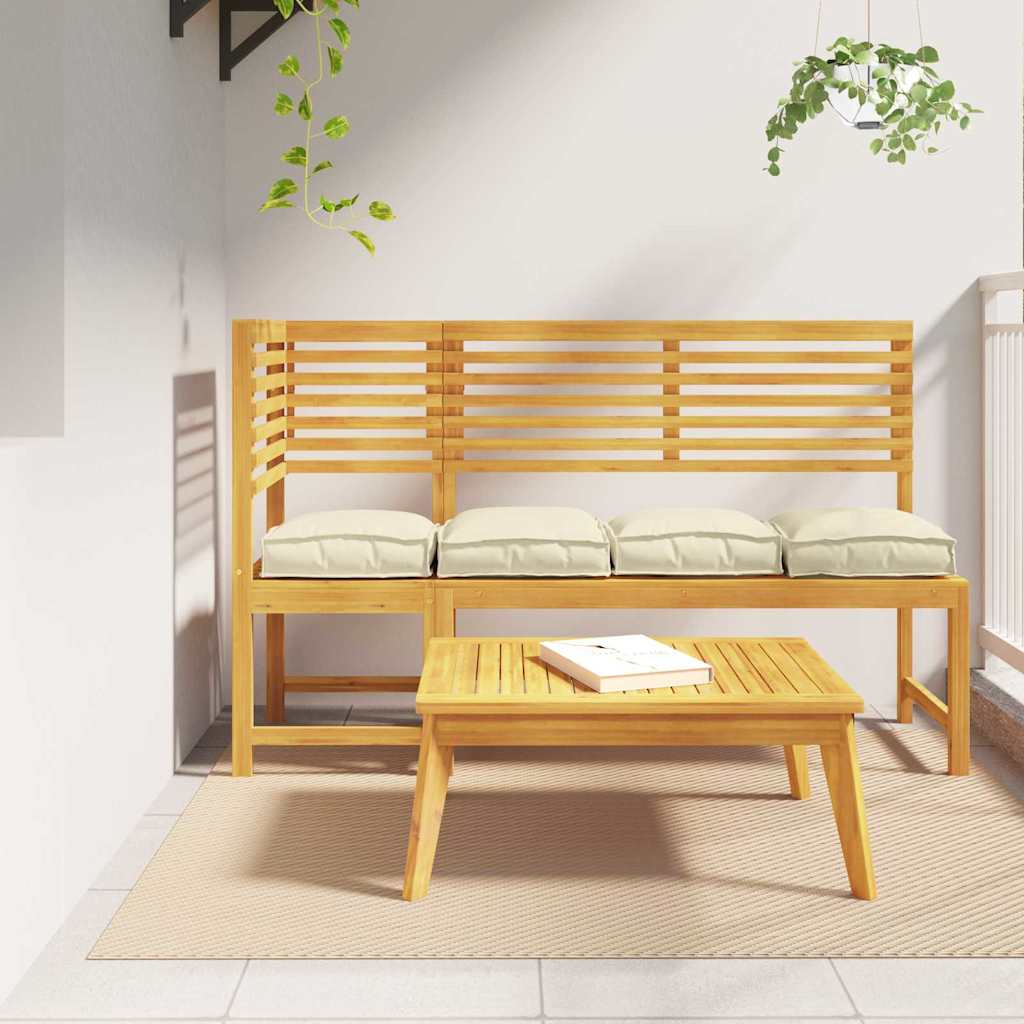 Cuscino 4 pcs Crema 40 x 40 x 8 cm Tessuto Oxford