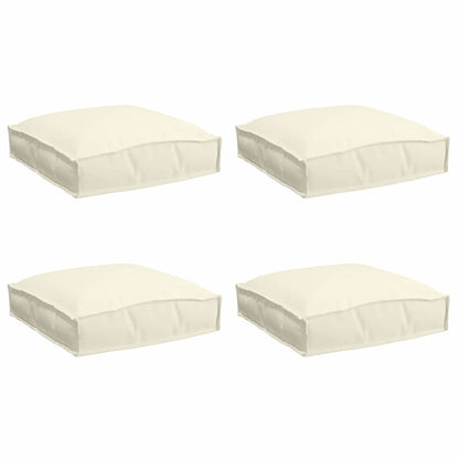 Cuscino 4 pcs Crema 40 x 40 x 8 cm Tessuto Oxford