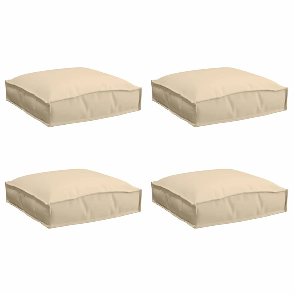 Cuscino 4 pcs Beige 40 x 40 x 8 cm Tessuto Oxford | homemem39