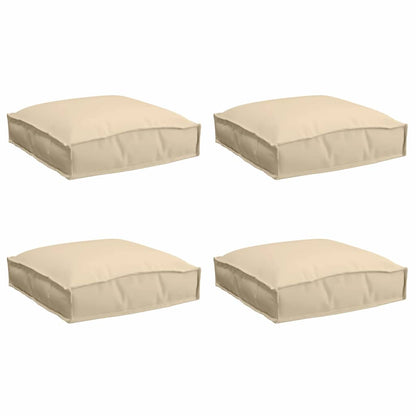 Cuscino 4 pcs Beige 40 x 40 x 8 cm Tessuto Oxford | homemem39