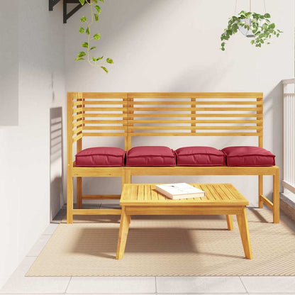 Cuscino 4 pcs Rosso Vino 40 x 40 x 8 cm Tessuto Oxford