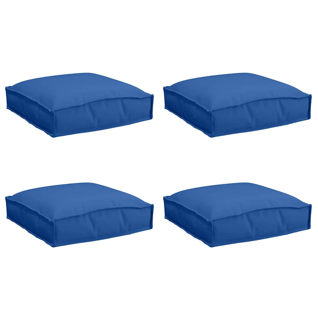 Cuscino 4 pcs Blu Reale 40 x 40 x 8 cm Tessuto Oxford | homemem39
