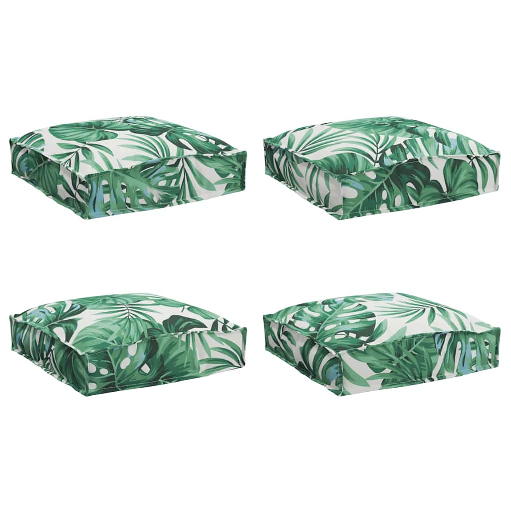 Cuscino 4 pcs Motivo Foglia 40 x 40 x 8 cm Tessuto Oxford | homemem39