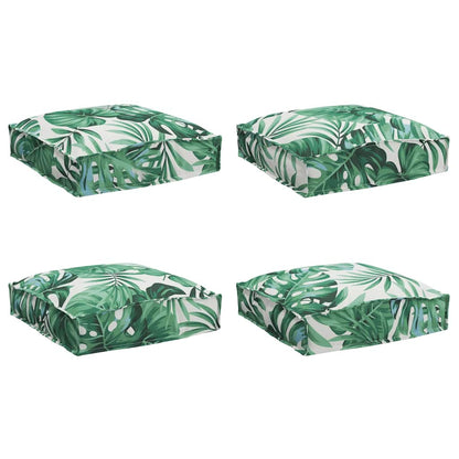 Cuscino 4 pcs Motivo Foglia 40 x 40 x 8 cm Tessuto Oxford | homemem39