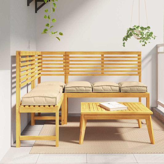 Cuscino 6 pcs Beige 40 x 40 x 8 cm Tessuto Oxford | homemem39