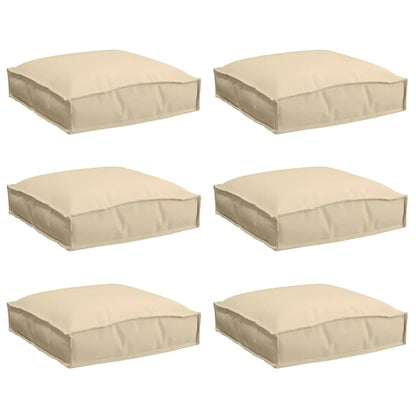 Cuscino 6 pcs Beige 40 x 40 x 8 cm Tessuto Oxford | homemem39
