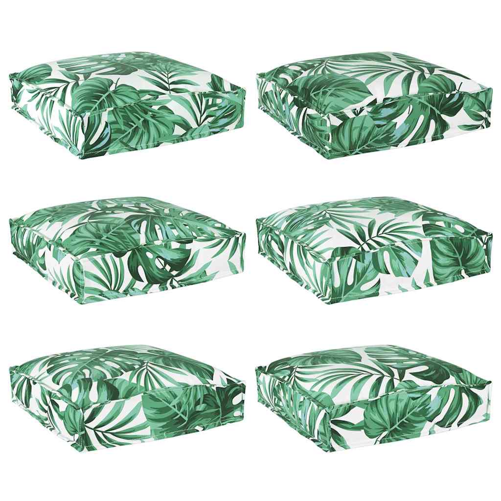 Cuscino 6 pcs Motivo Foglia 40 x 40 x 8 cm Tessuto Oxford | homemem39