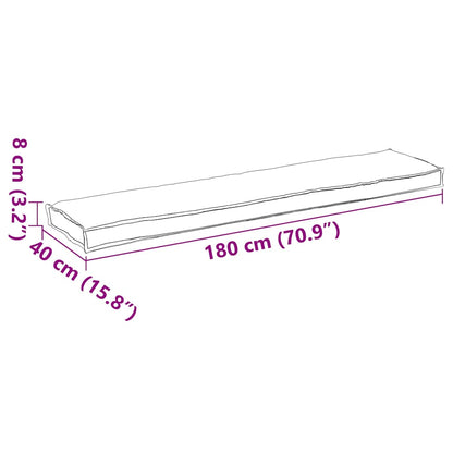 Cuscino per pallet Antracite 180 x 40 x 8 cm Tessuto Oxford