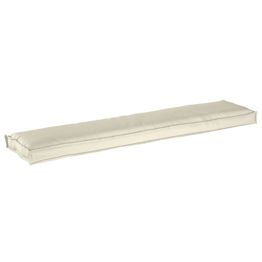 Cuscino per pallet Crema 180 x 40 x 8 cm Tessuto Oxford | homemem39