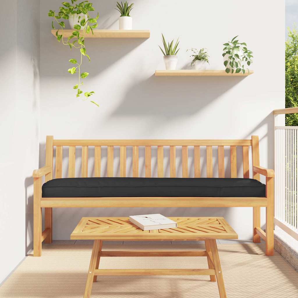 Cuscino per pallet Nero 180 x 40 x 8 cm Tessuto Oxford | homemem39
