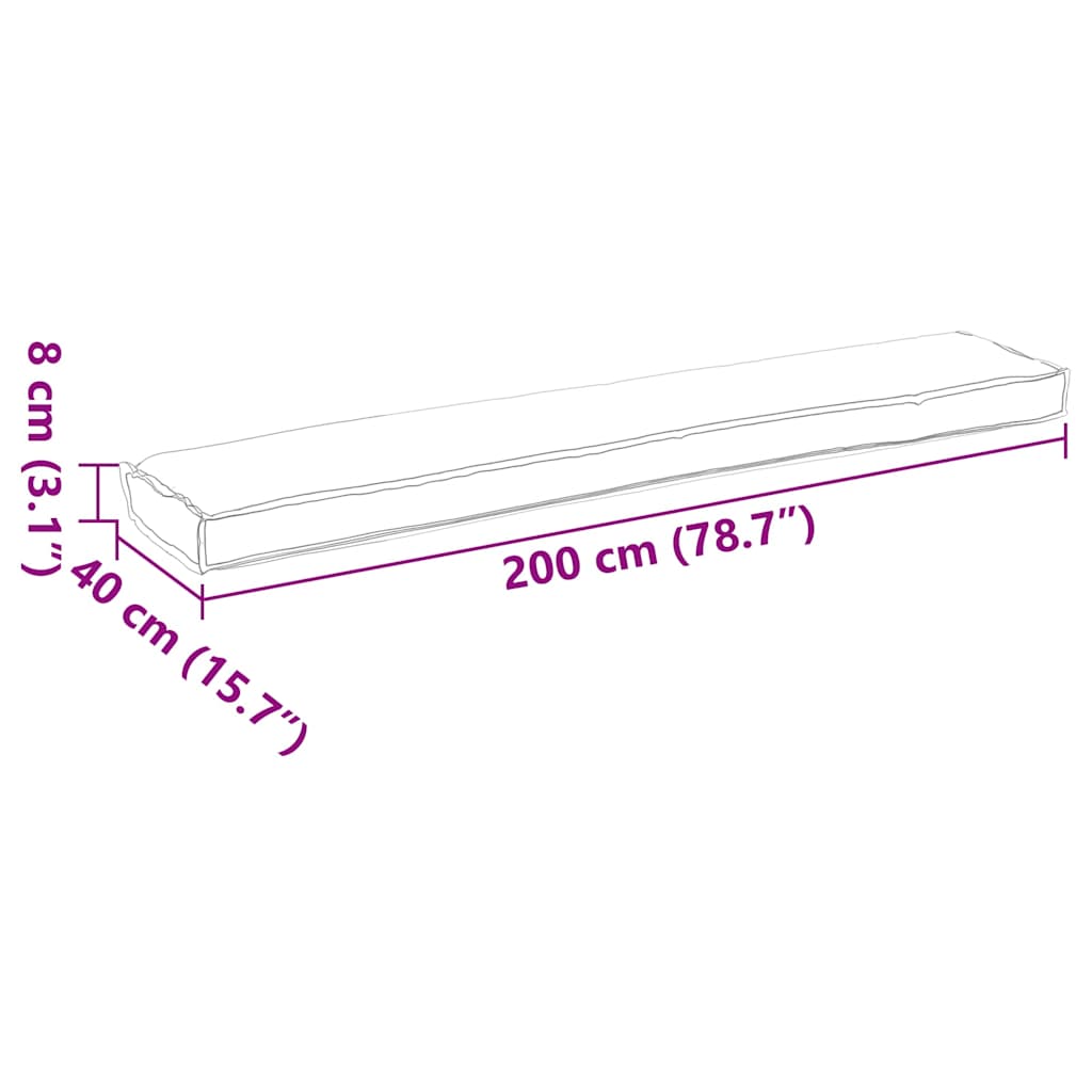 Cuscino per pallet Floreale Giungla Tropicale 200 x 40 x 8 cm