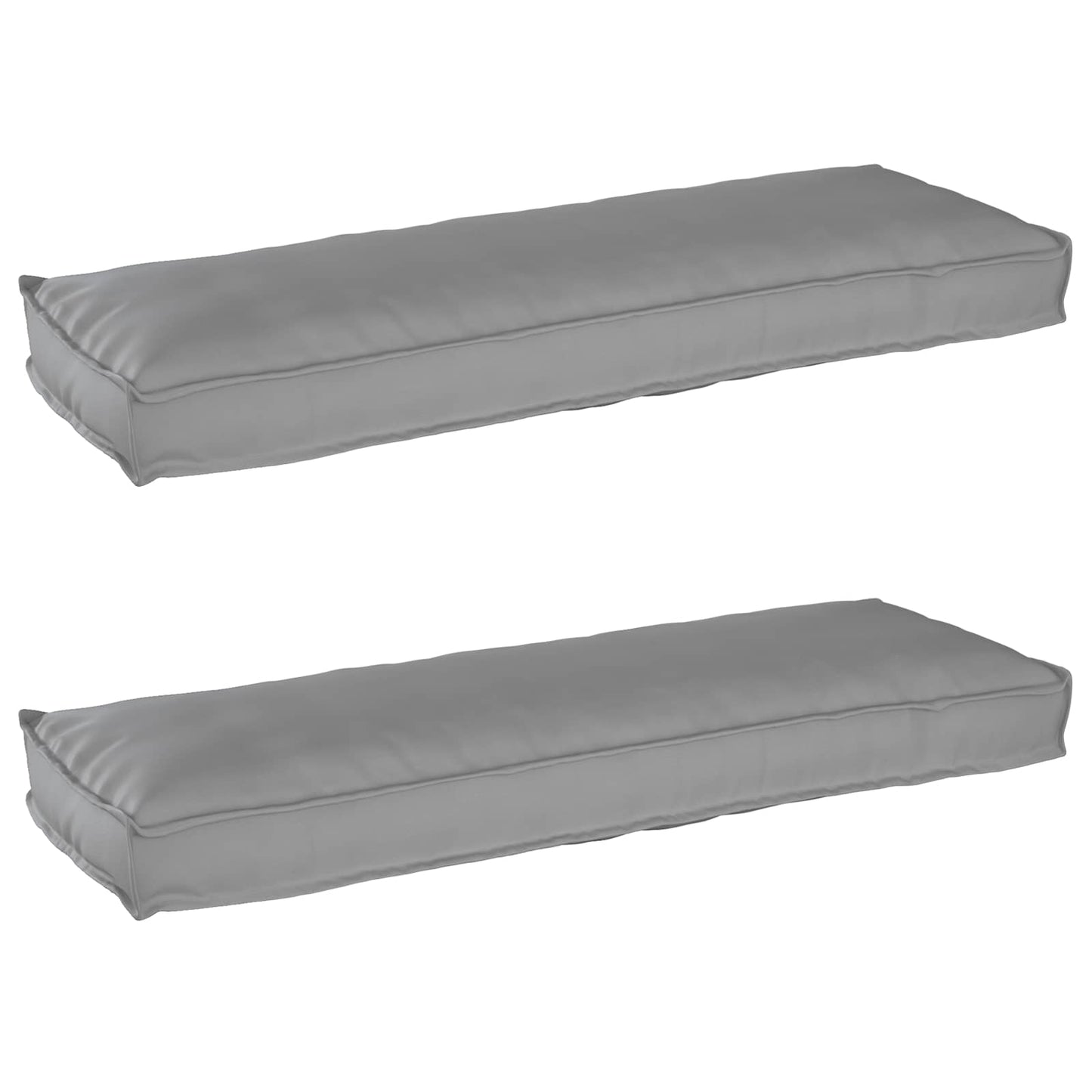 Set di Cuscini per Pallet 2 pcs Grigio 120 x 40 x 8 cm | homemem39