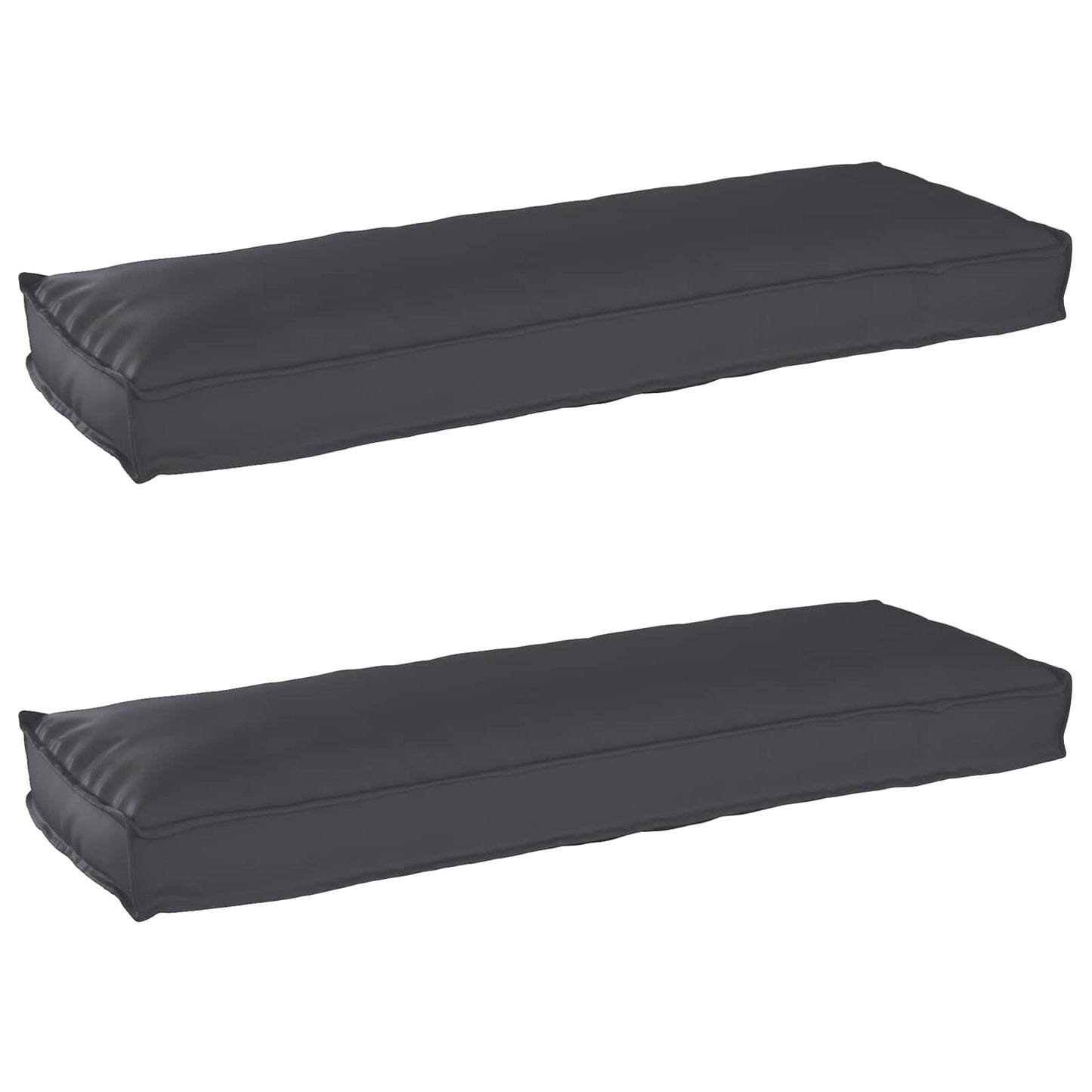 Set di Cuscini per Pallet 2 pcs Nero 120 x 40 x 8 cm | homemem39
