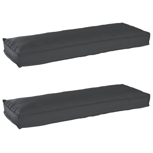 Set di Cuscini per Pallet 2 pcs Nero 120 x 40 x 8 cm | homemem39