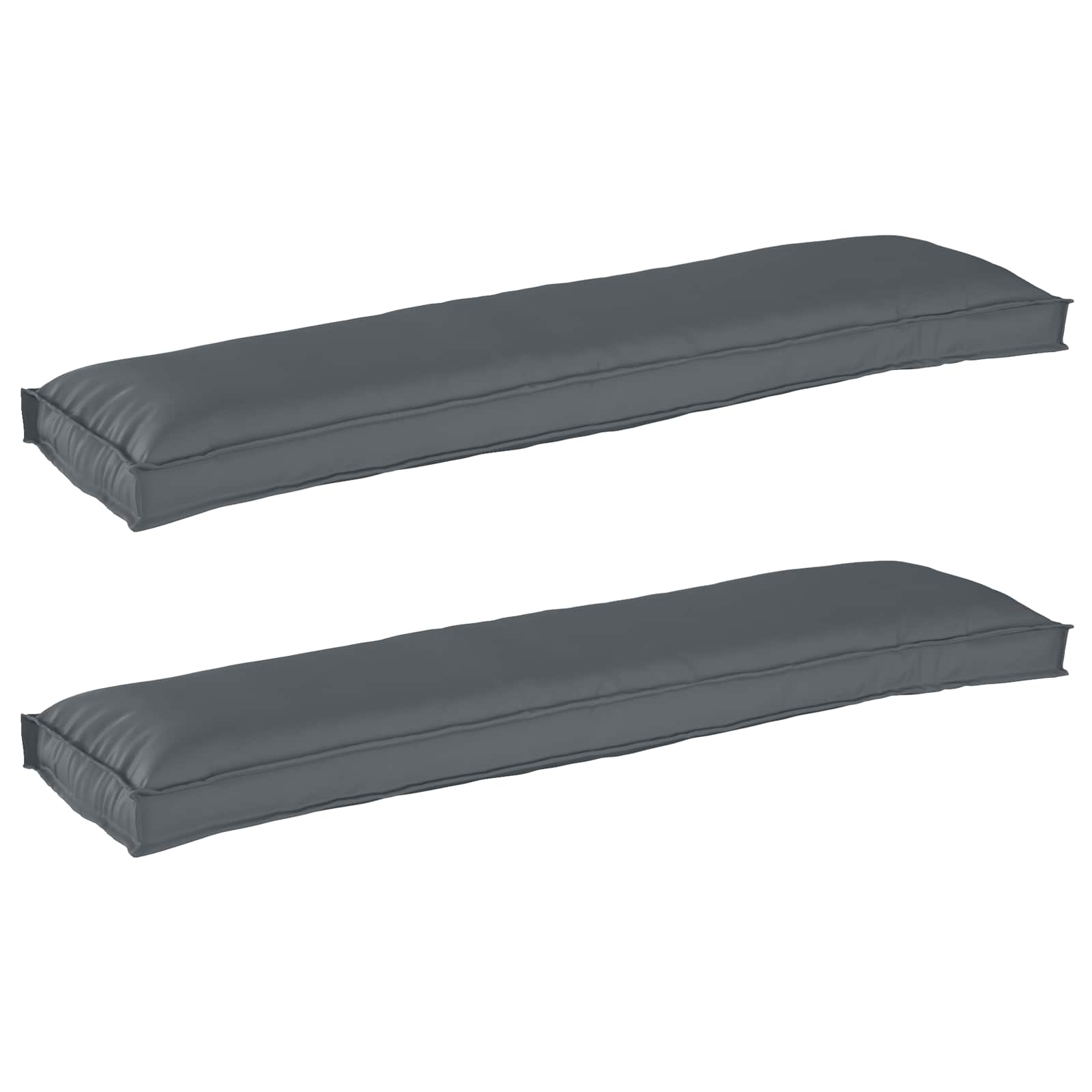 Set di Cuscini per Pallet 2 pcs Antracite 150 x 40 x 8 cm | homemem39