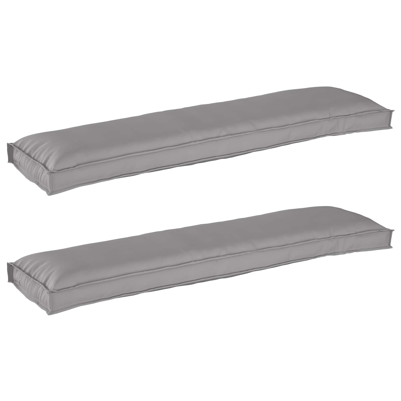 Set di Cuscini per Pallet 2 pcs Grigio 150 x 40 x 8 cm | homemem39