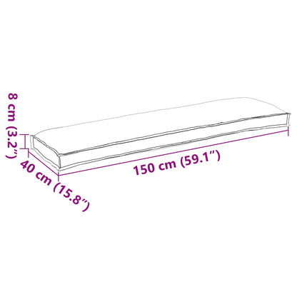 Set di Cuscini per Pallet 2 pcs Grigio 150 x 40 x 8 cm | homemem39