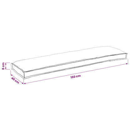 Set di Cuscini per Pallet 2 pcs Crema 150 x 40 x 8 cm | homemem39