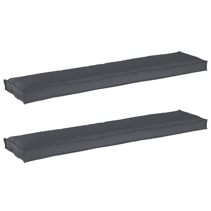 Set di Cuscini per Pallet 2 pcs Antracite 180 x 40 x 8 cm | homemem39