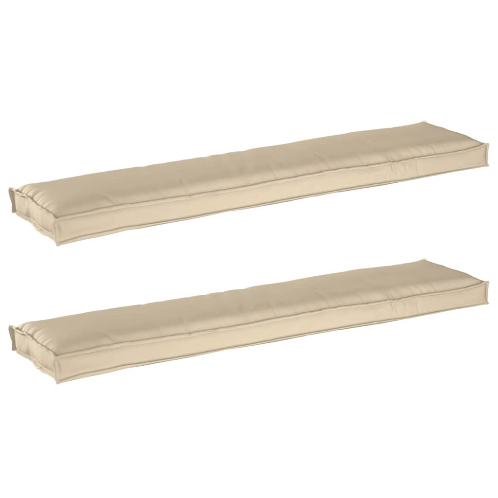 Set di Cuscini per Pallet 2 pcs Beige 180 x 40 x 8 cm | homemem39