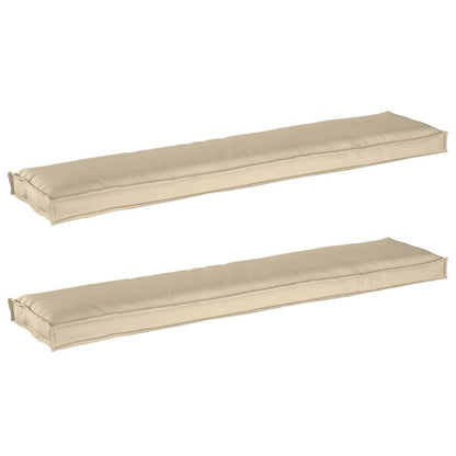 Set di Cuscini per Pallet 2 pcs Beige 180 x 40 x 8 cm