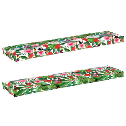 Set di Cuscini per Pallet Floreale 2 pcs Giungla Tropicale | homemem39