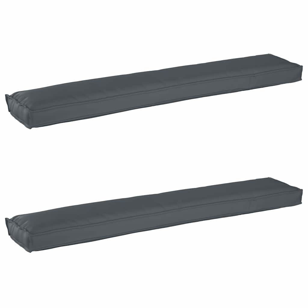 Set di Cuscini per Pallet 2 pcs Antracite 200 x 40 x 8 cm | homemem39