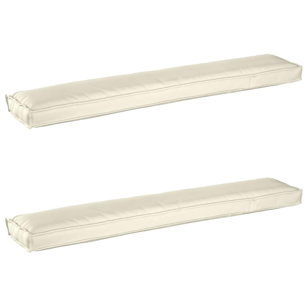 Set di Cuscini per Pallet 2 pcs Crema 200 x 40 x 8 cm