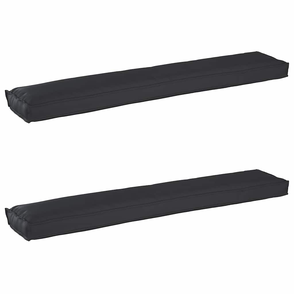 Set di Cuscini per Pallet 2 pcs Nero 200 x 40 x 8 cm | homemem39