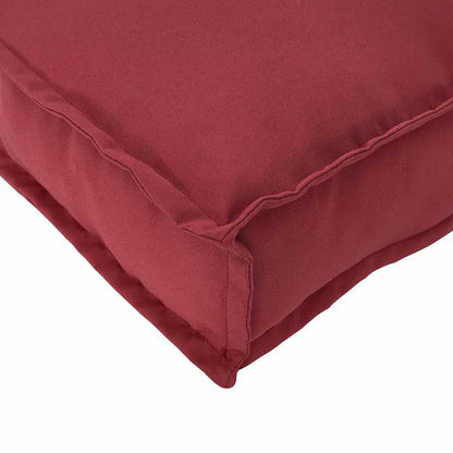 Set di Cuscini per Pallet 2 pcs Rosso Vino 200 x 40 x 8 cm | homemem39