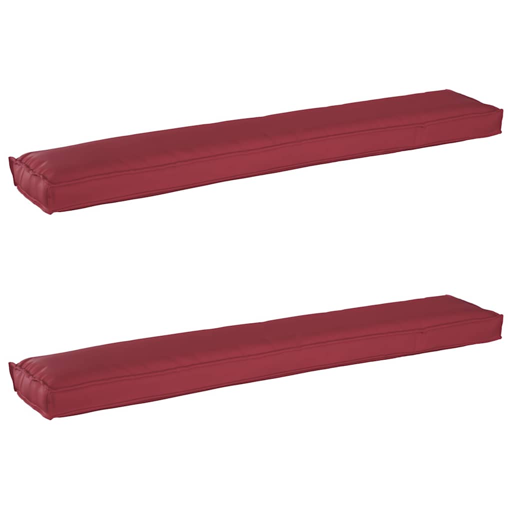 Set di Cuscini per Pallet 2 pcs Rosso Vino 200 x 40 x 8 cm